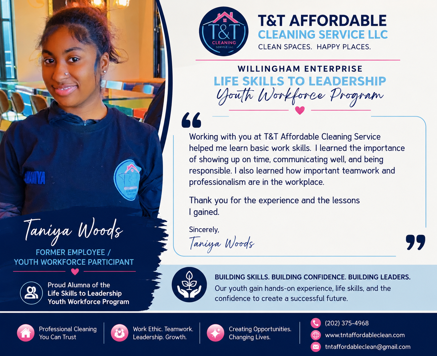 Testimonial from Taniya Woods