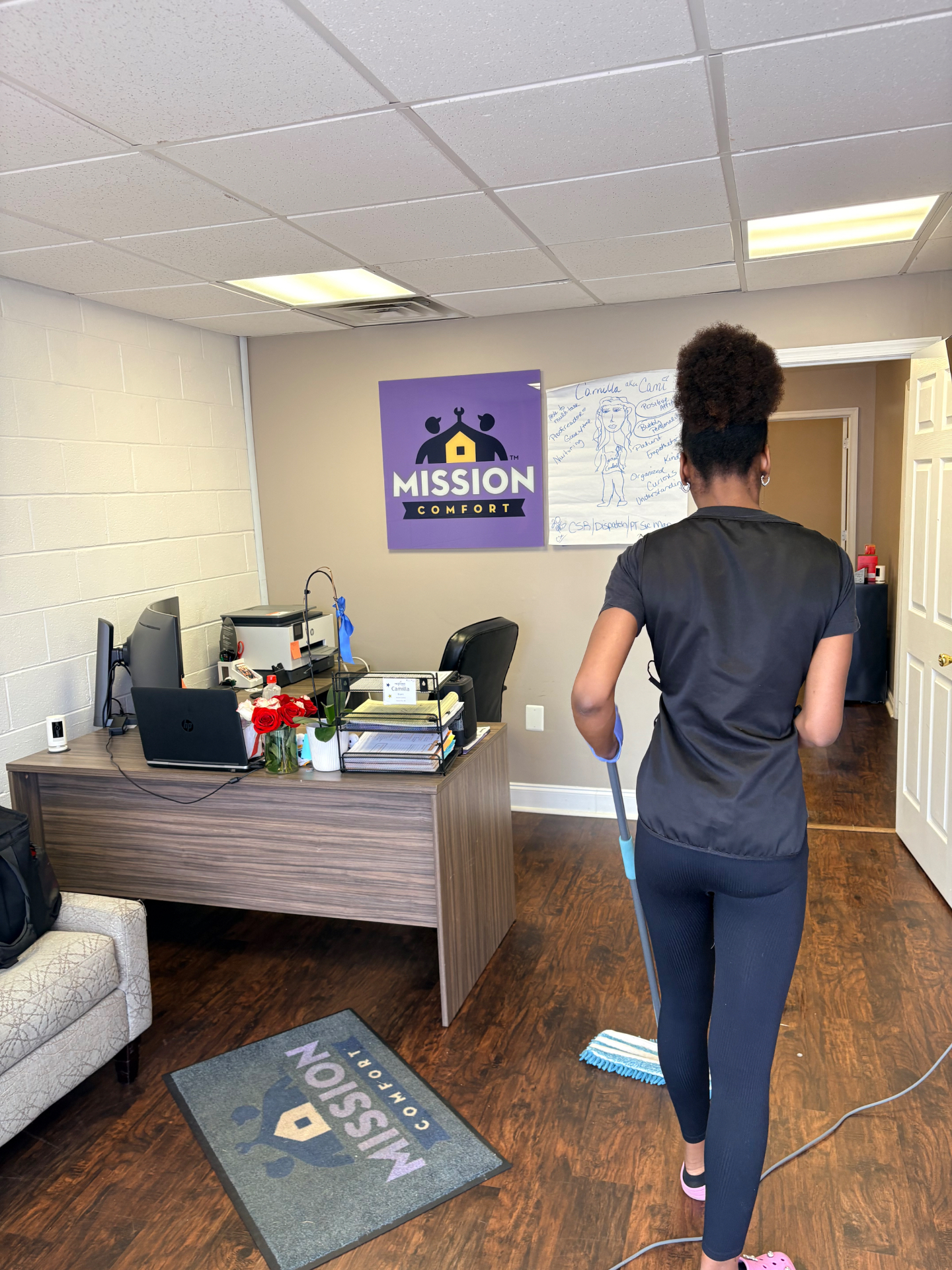 Participant building responsibility through hands-on work